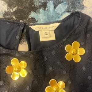 Little Marc Jacobs Blue Dress with Gold Flower Accents